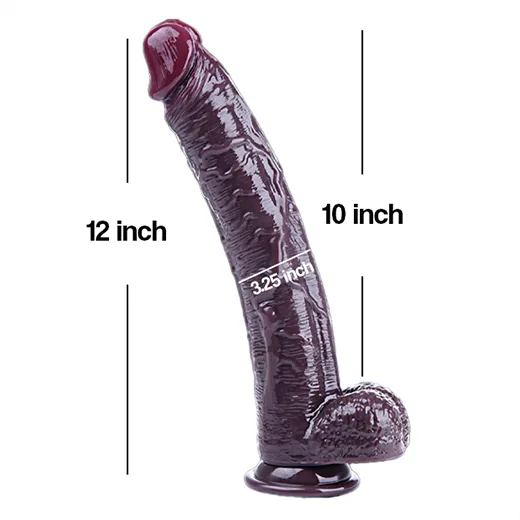 12 inch Silicone Liquid Dildo With Suction Cup