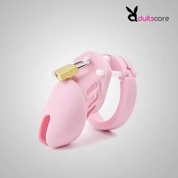 Pink Chastity Locked Cage Sex Toy for Men
