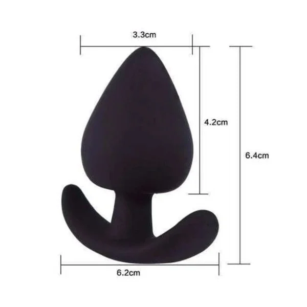 Black Silicone Plug With Anchor Base
