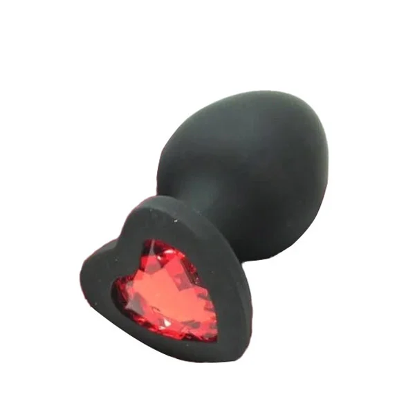 Large Heart Jewel Base Soft Silicone Plug