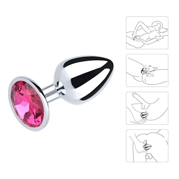 Medium Size Crystal Jewelry Steel Butt Plug