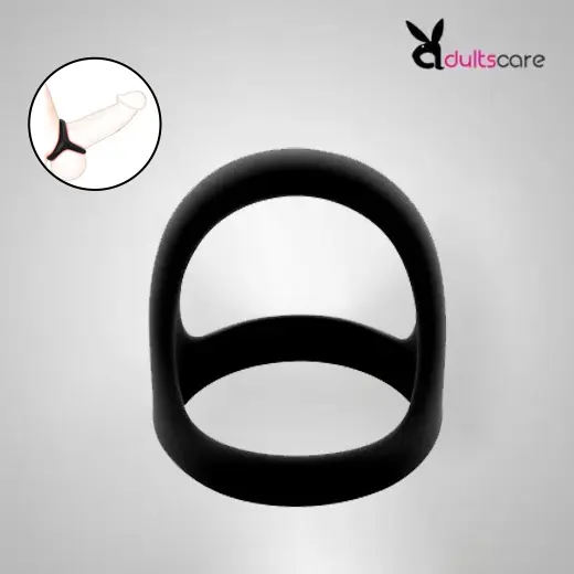 3 Holes Cock Ring with Strong Grip Black Color Mens penis Cock Ring