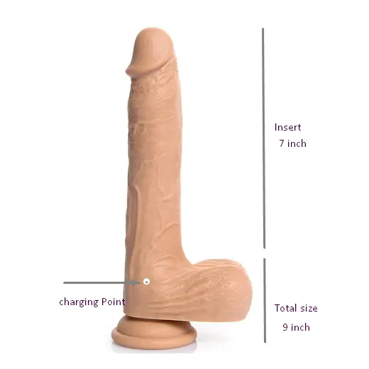 Powerful Thrusting Rotating Head Vibration Wireless Remote Dildo