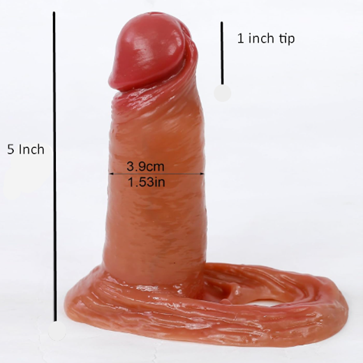 5 Inch Soft Silicone Penis Extender Sleeve with Cock Ring