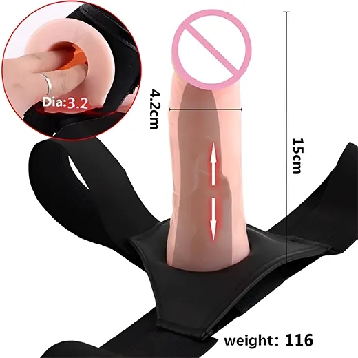 6 Inch Smooth Large Hollow Dildo With Belt