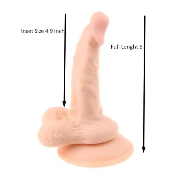 6.1 Inch Strong Suction With Balls Dildo