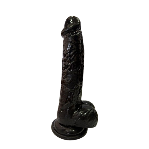 6.5 Black Suction Slim Dildo