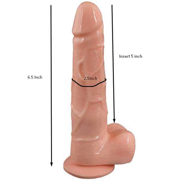 6.5 Inch Vibrating Suction Cup Dildo