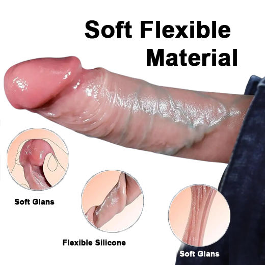 6 Inch Soft Silicone Penis Extender Sleeve with Cock Ring