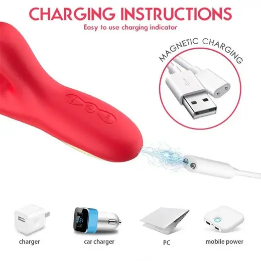 7 Frequency Tickling Sucking Vibration Tongue Three Point Sex Toy For Women