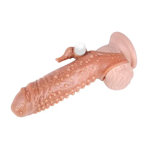 7 Inch Liquid Silicone Penis Sleeve With Vibration