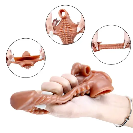 7 Inch Liquid Silicone Penis Sleeve With Vibration