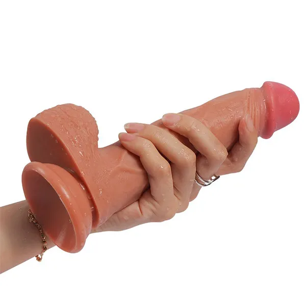 7 Inch Silicone Realistic Dildo with Pink Head