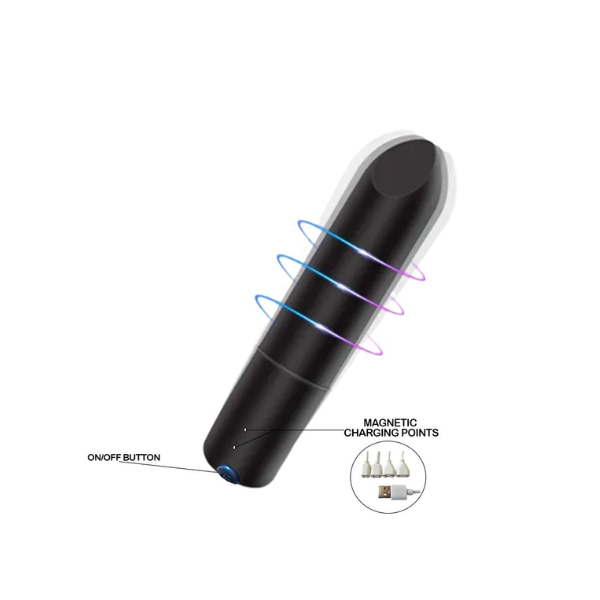 7 Mode Vibrating USB Magnet Rechargeable Bullet