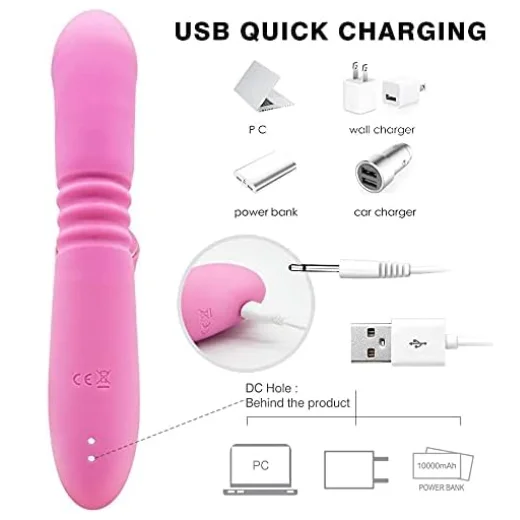 7 Powerful Modes Thrusting Clitoris and G-spot Stimulation Vibrator for Couples