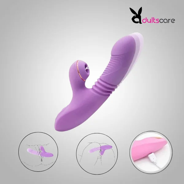 7 Powerful Modes Thrusting Clitoris and G-spot Stimulation Vibrator for Couples