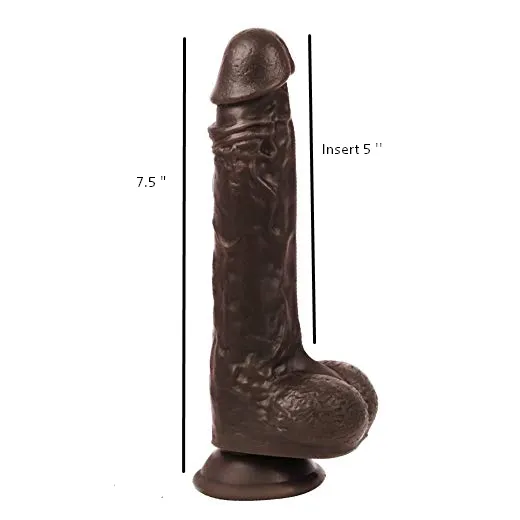 7.5 Inch Realistic Choco Dildo With Strong Suction Base
