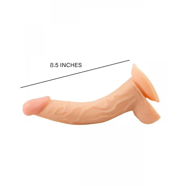 8.5 Inch Curved Passion Strap On Dildo With Ball