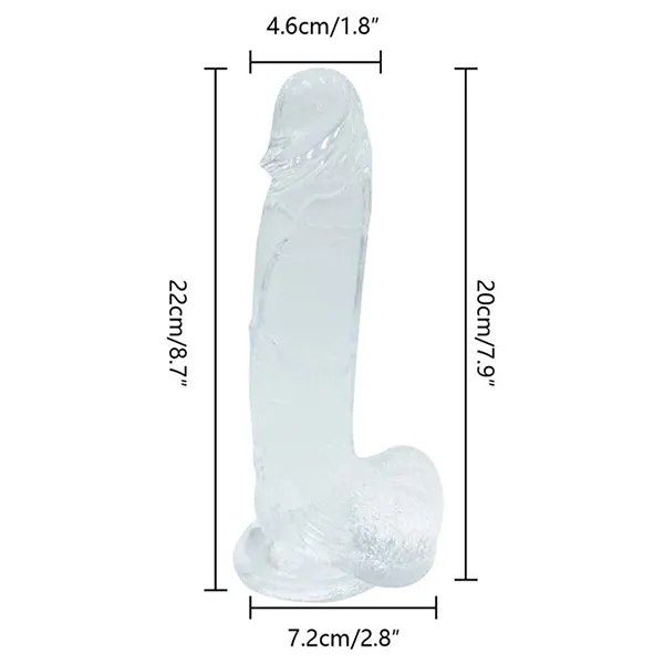 Transparent Anal Dildo With Strap On Belt