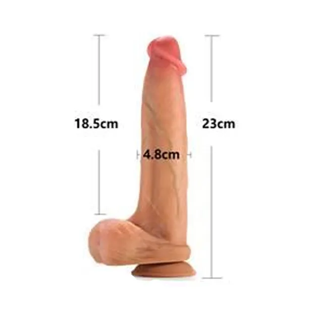 Real Feel 9 Inch Suction Cup Dildo With Belt