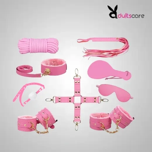 9Pcs Luxury Pink BDSM Kit