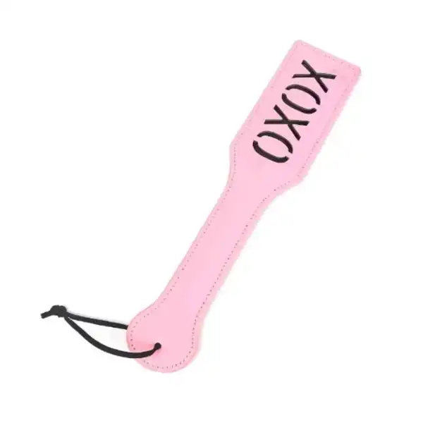 Adult Game PU Leather Hand Shank Whip (Pink /Black)