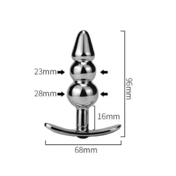 3 Beads Stainless Steel Anal plug