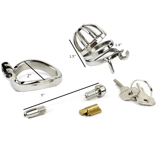 Attica Chastity Cage Lock with Urethral Tube For Men