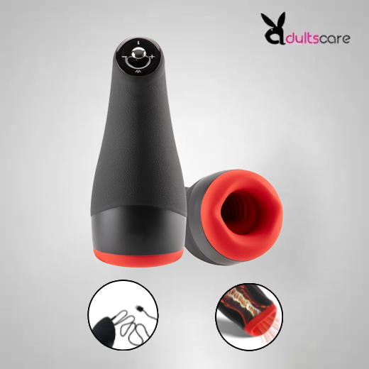 Male Masturbator with Suction Electric Massager Vibrator