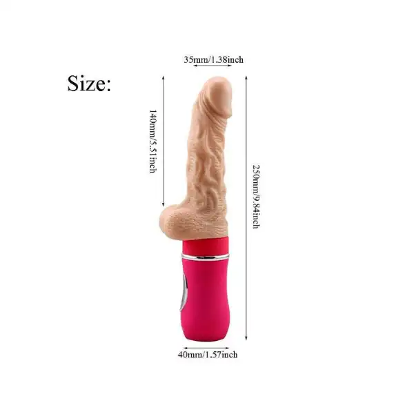 Automatic Telescopic Dildo Heating Vibrating pumping Sex machine