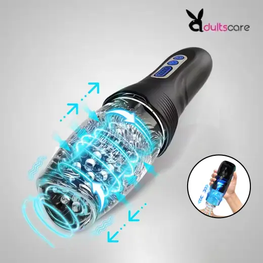Automatic Transparent Vibrating Masturbation Cup For Male