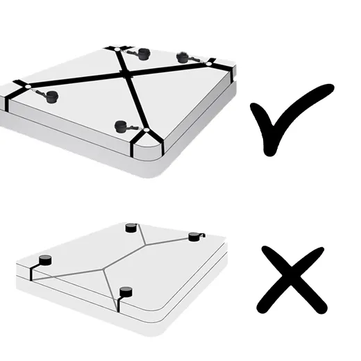 Bed Restraints with Hand Cuffs & Ankle Cuff Premium Straps Bondage