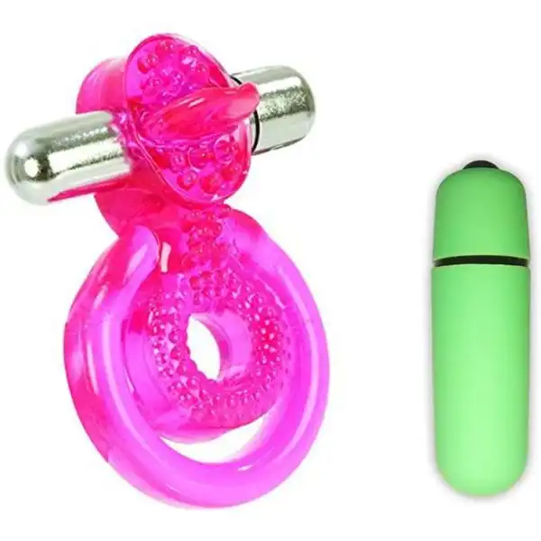 Big Tongue Male Mini Vibrators Cockring Rings