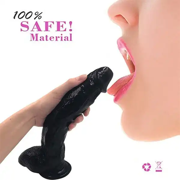 Black 12 Inch Premium Dildo, Waterproof Big Black Realistic Dildo