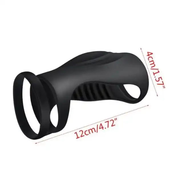 Black Dual Cock Ring Cradle