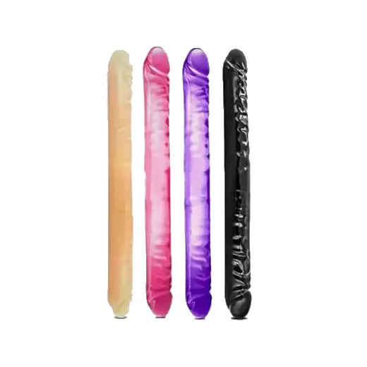 Blush 24 cm Double Head Dildo - Soft Flexible Double Penetrating