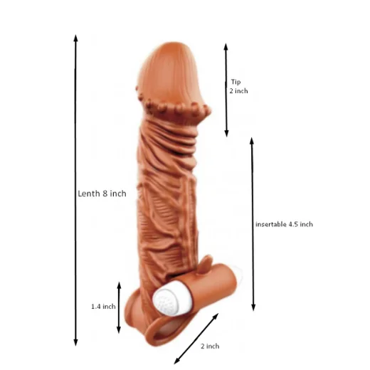 Boom Boom Liquid Silicone Penis Extender Vibrating Sleeve