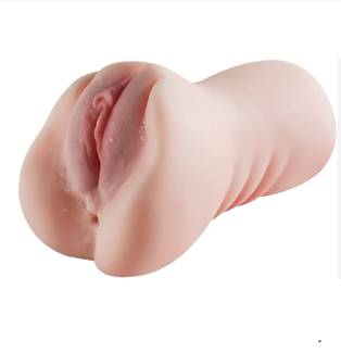 2 in 1 Male Masturbator Pocket Pussy with Realistic Textured Vagina and Tight Anus