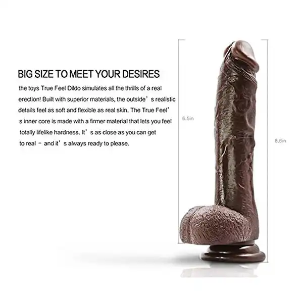 Chocolate Cock 8 Inch Realistic Dildo