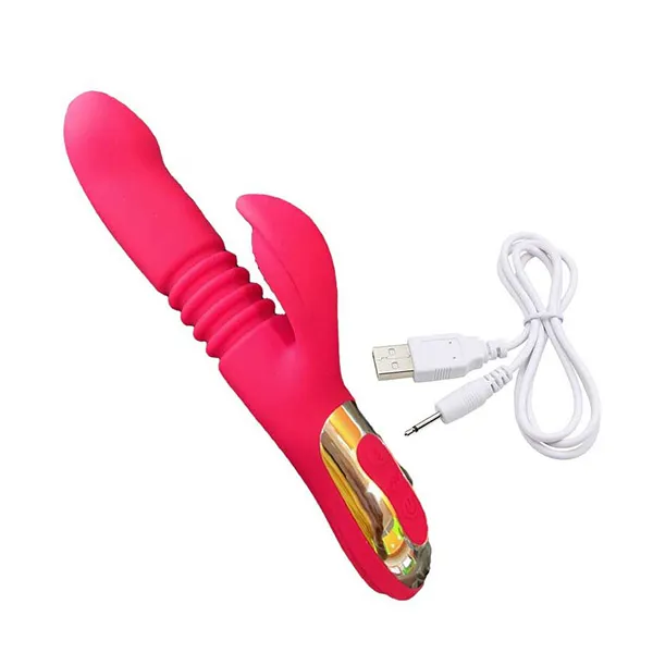 Clit & G-spot Licking Thrusting Chargeable Vibrator
