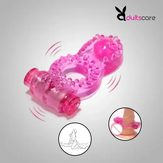 Clit Dual Vibrating Cock Ring Butterfly Ring