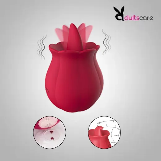 Clitoral Rose Sex Toys Multi Vibrator Stimulator for Women Licking Tongue