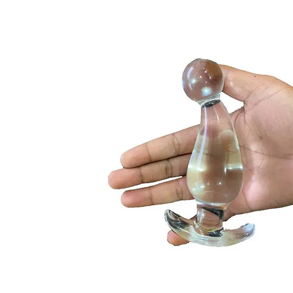 Crystal Bulb Anal Butt Plug Glass