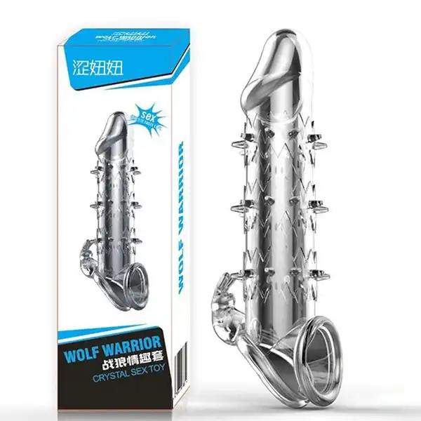 Reusable Crystal Delay Time Penis Sleeve Extender For Men