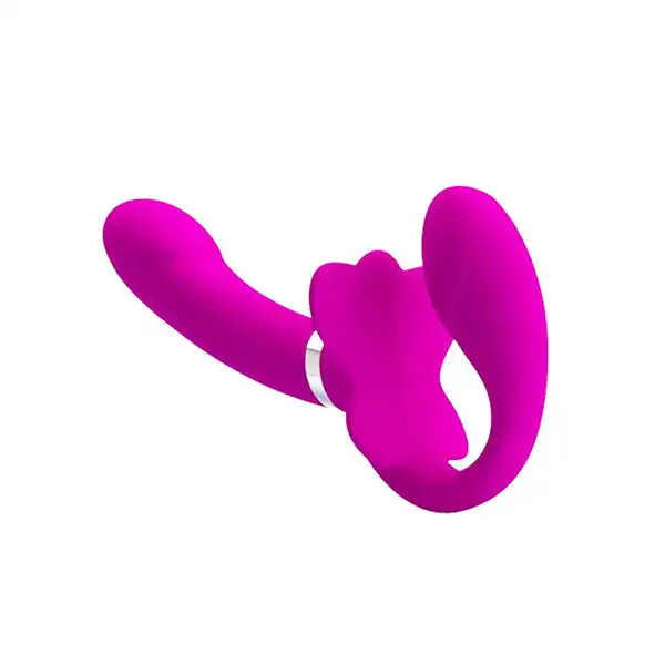 12 Speed Vibration Double Penetration Strap-on Vibrator Lesbian Sex Toys