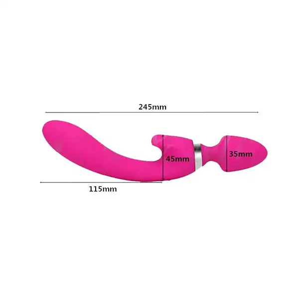 Dual Vibrators G-Spot Woman USB Rechargeable Magic Wand Massager