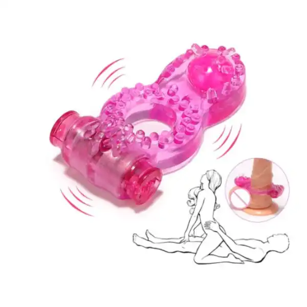 Clit Dual Vibrating Cock Ring Butterfly Ring