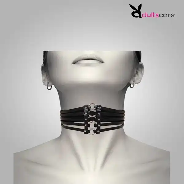 Fetish Necklac 4 Ring Out Wide Belt