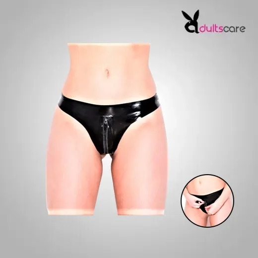 Female Crotchless Zip Thong