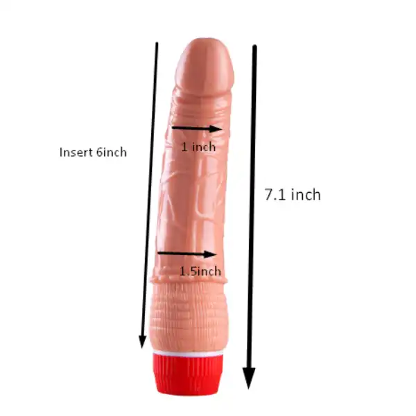 7 Inch Skin Soft Jelly Rubber Female Masturbation Dildo G-Spot Clitoris Massager Vibrator